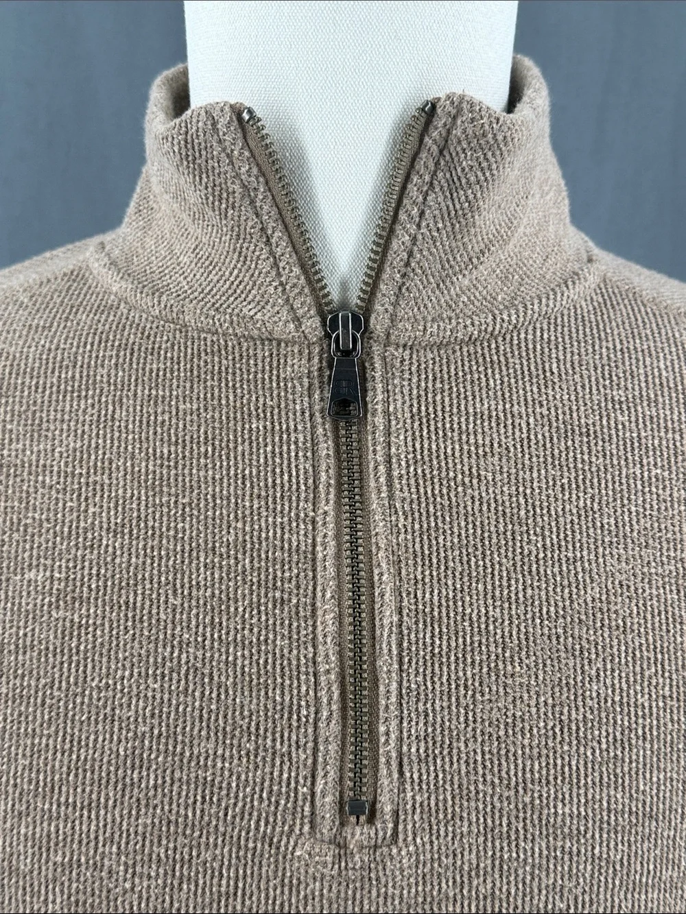 Banana Republic Men's Half-Zip Sweater - Taupe Brown